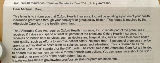 Are You Getting A Health Insurance Premium Rebate The Billfold